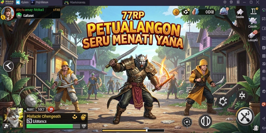 Tampilan gameplay menarik dari 77RP saat menjelajahi dunia petualangan.