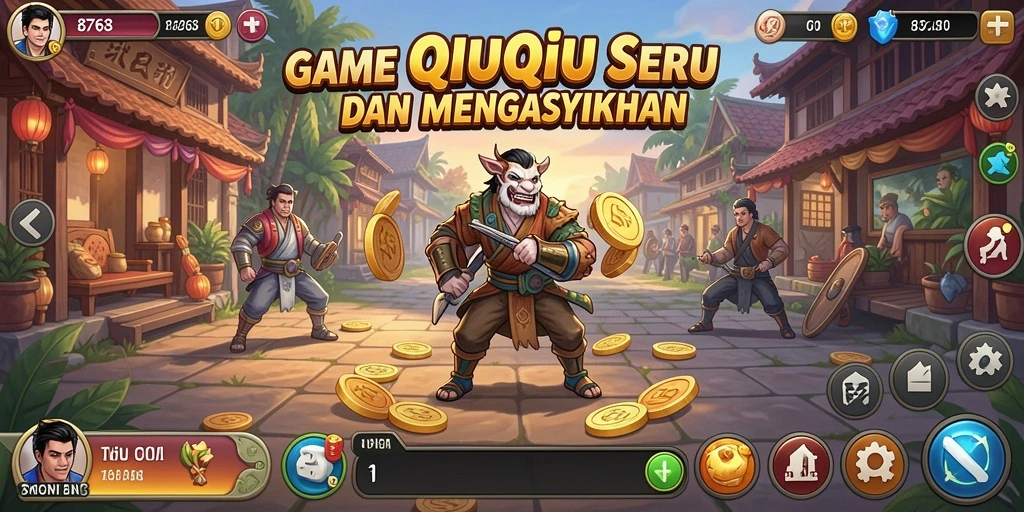 Gameplay seru QiuQiu di 8768 terlihat jelas.