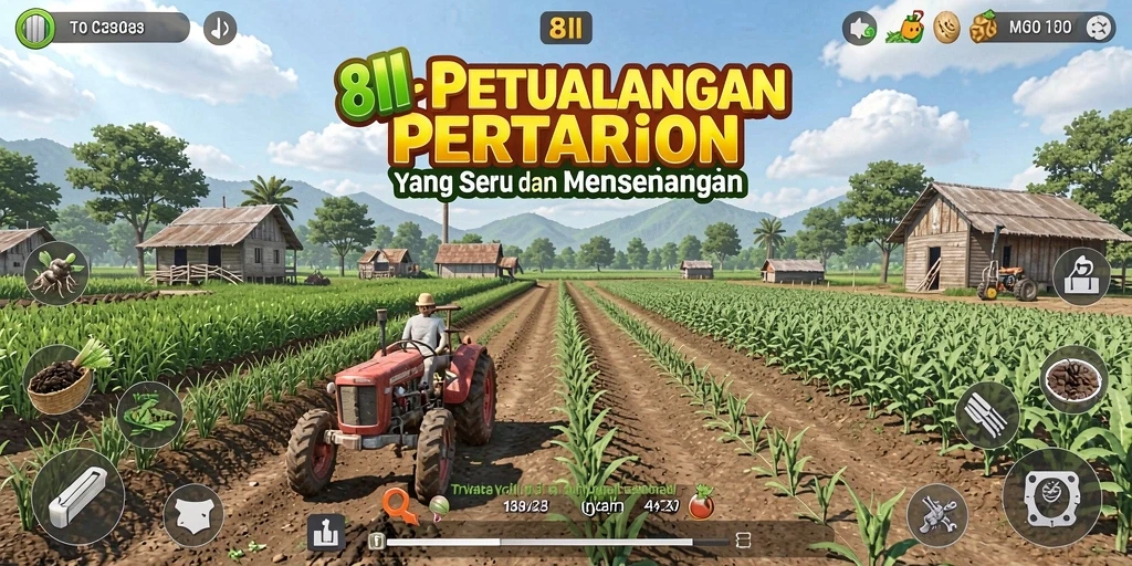 Gameplay menarik dari 8II yang menampilkan pertanian modern.