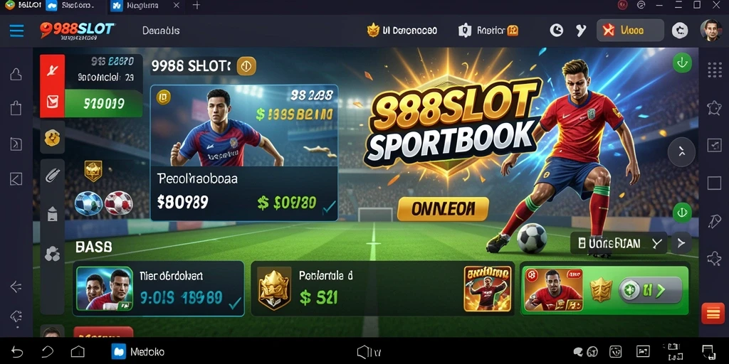 Tampilan antarmuka game Sportsbook 988SLOT yang menarik dan responsif.