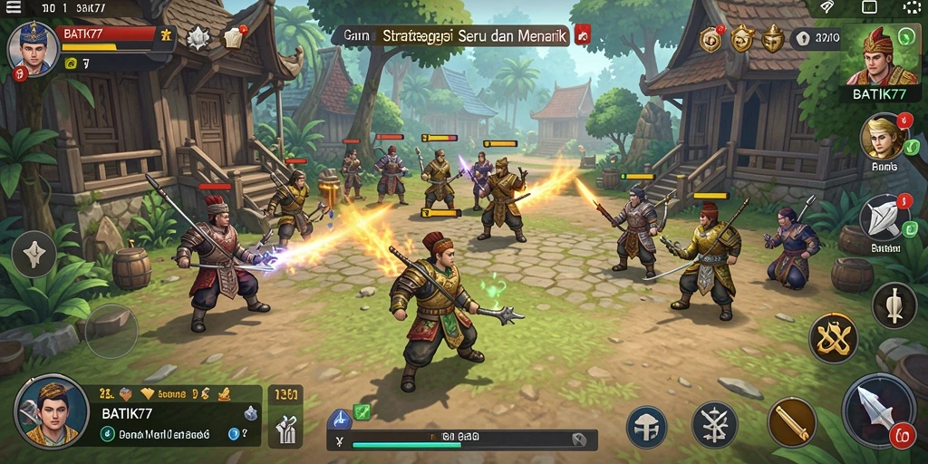 Tampilan grafis dan gameplay seru di BATIK77.