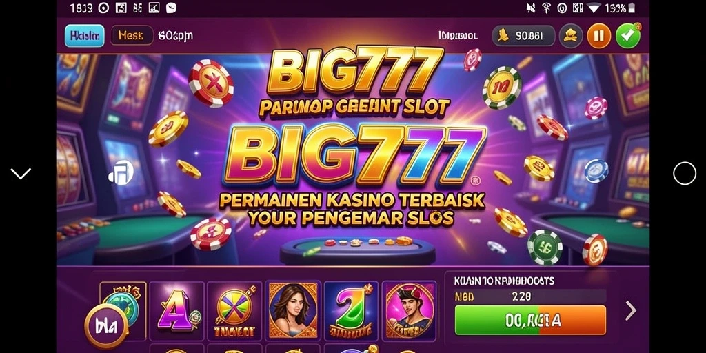 Tangkapan layar BIG777 menampilkan gameplay slot yang mendebarkan.