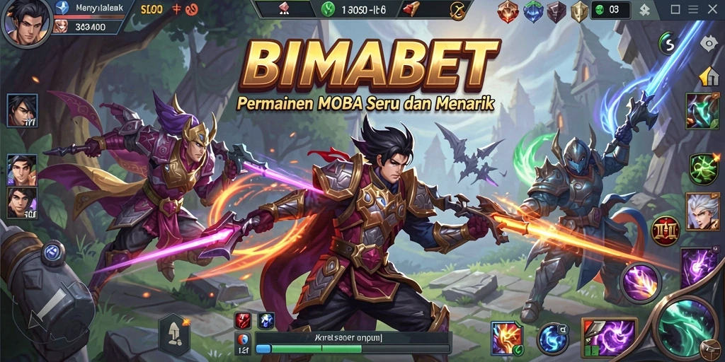 Tampilan gameplay menarik dari BIMABET dalam aksi MOBA.