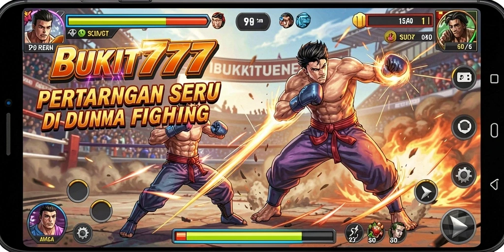Tangkapan layar dari gameplay seru BUKIT777 di arena pertarungan.