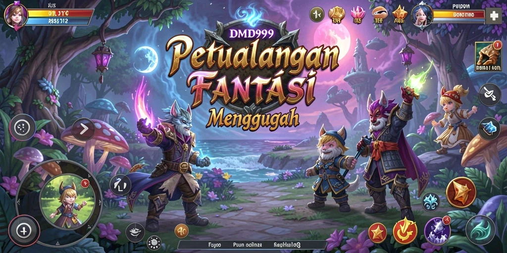 Screenshot gameplay DMD999 yang menunjukkan petualangan seru di dunia fantasi.
