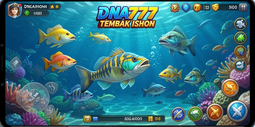 Tampilan gameplay Tembak Ikan yang seru dan menantang di DNA777.