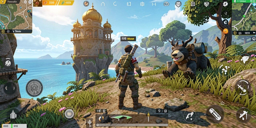 Screenshot gameplay FO8 yang menampilkan eksplorasi dunia terbuka.
