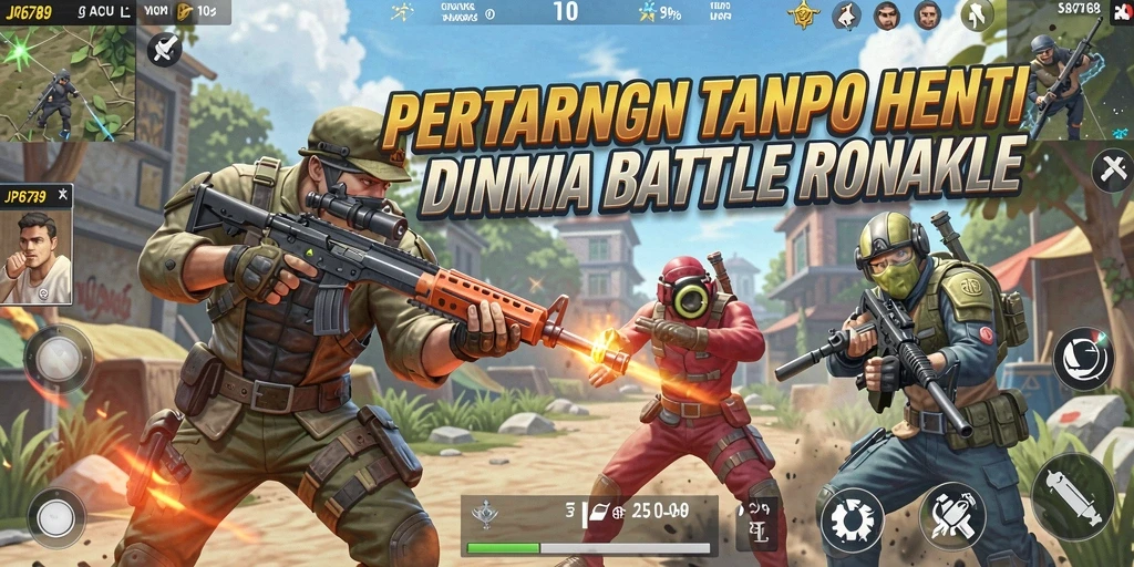 Gameplay seru di JP6789 dengan pertarungan Battle Royale intens.