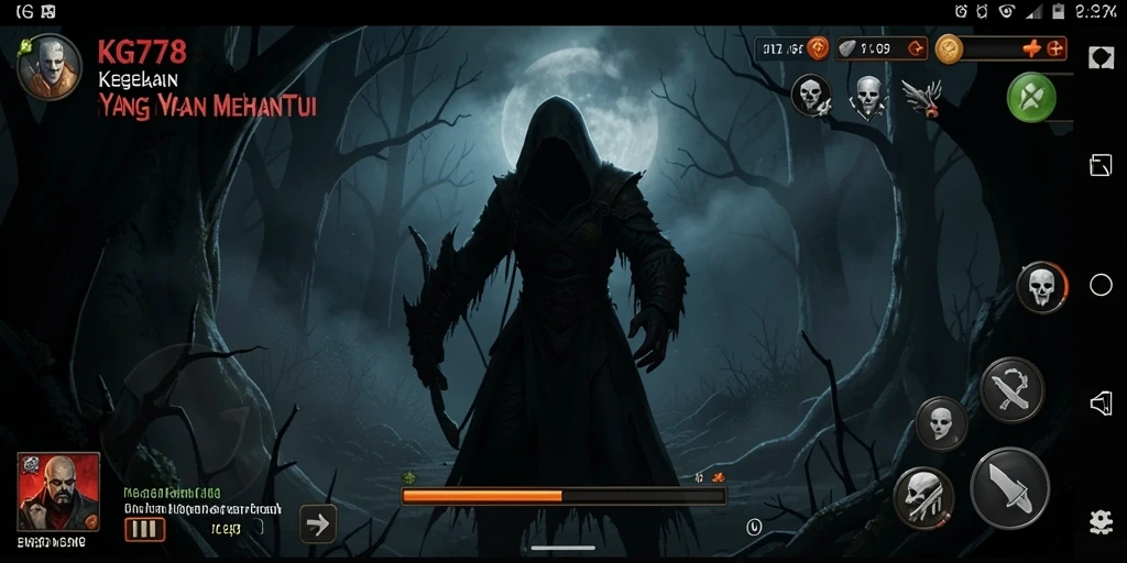 Screenshot gameplay <strong>KG778</strong> dengan suasana Horror yang mencekam.