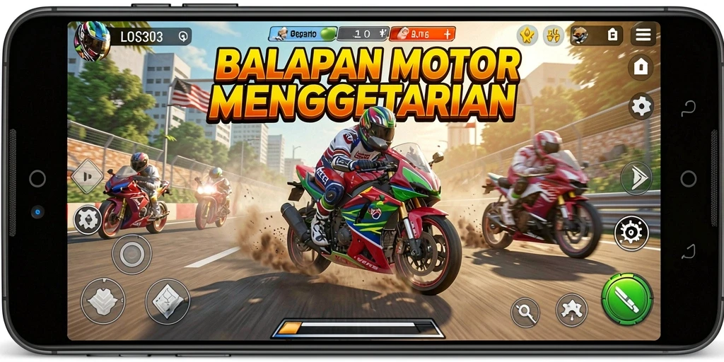 Gameplay seru balapan motor di LOS303.