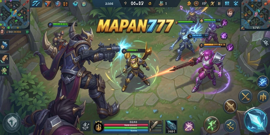 Tangkapan layar menampilkan aksi seru dalam permainan MOBA yang mendebarkan.