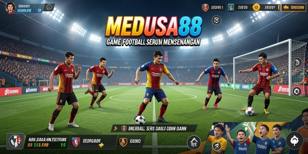 Tampilan permainan <strong>MEDUSA88</strong> yang menampilkan aksi seru di lapangan.