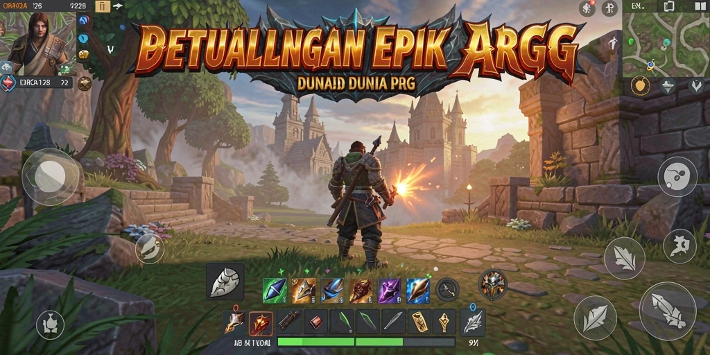 Screenshot gameplay ORCA128 menampilkan aksi seru dalam pertarungan ARPG.
