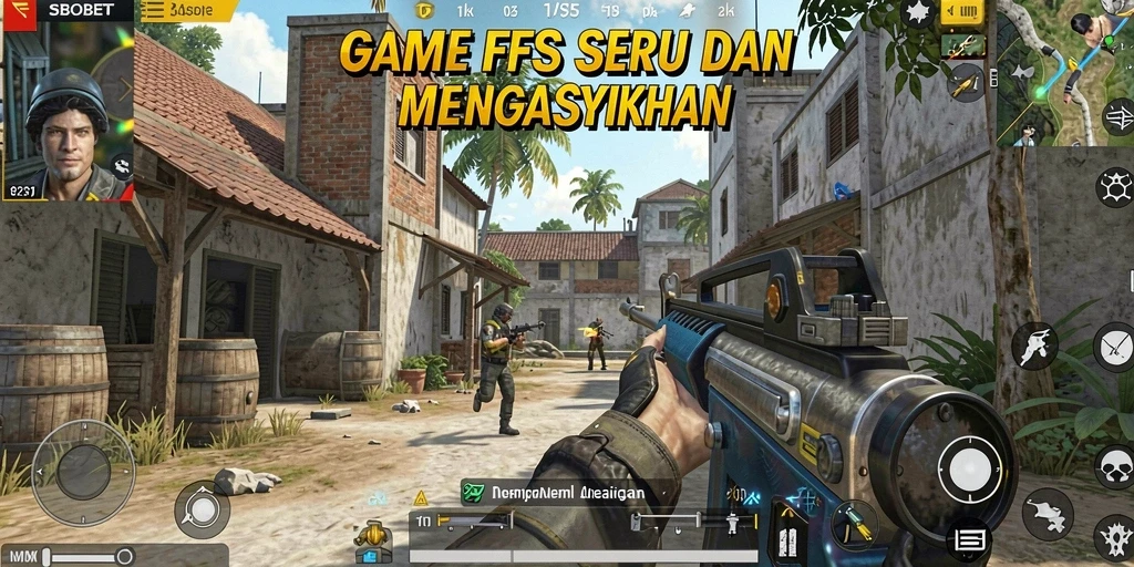 Screenshot utama SBOBET menampilkan aksi seru dalam pertempuran FPS.