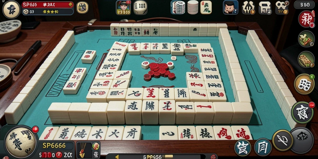 Tampilan gameplay Mahjong yang menarik di SP666.