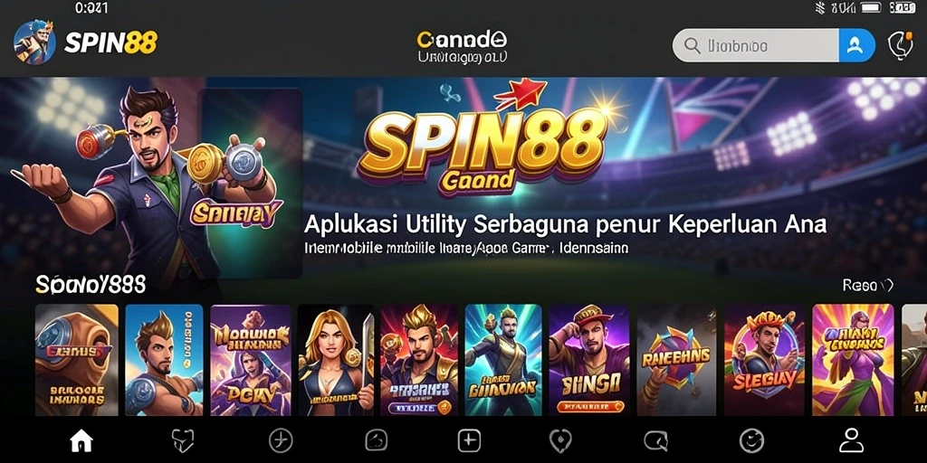 Tampilan antarmuka SPIN88 yang user-friendly dan fungsional.