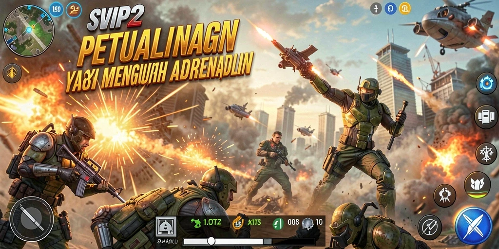 Screenshot gameplay SVIP2 menampilkan aksi pertarungan yang intens.