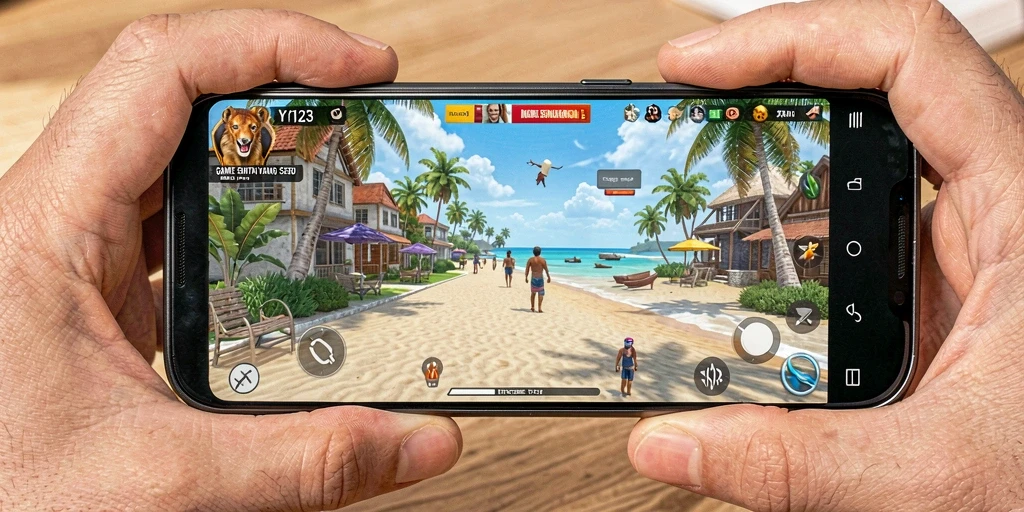 Tampilan gameplay YY123 yang mengasyikkan dan penuh warna.